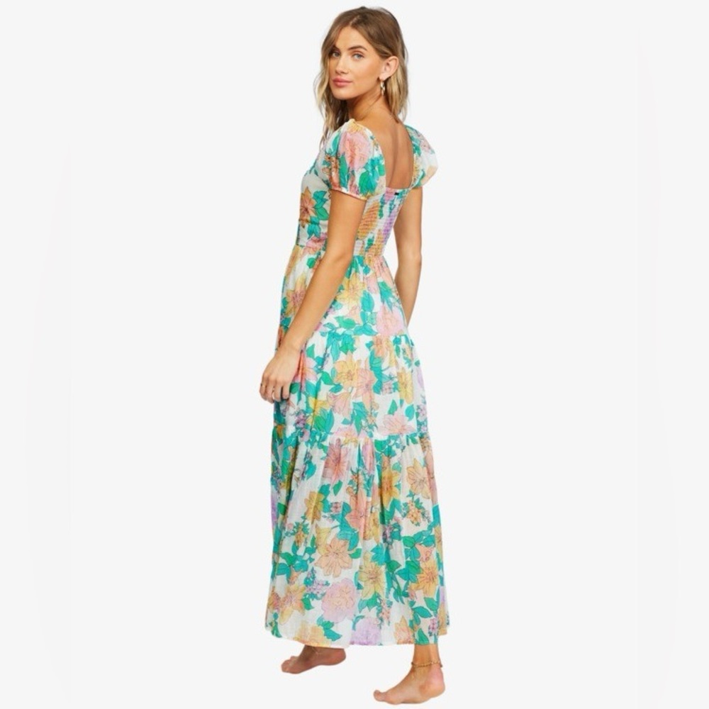 Billabong Floral Puff Sleeve Maxi Dress - Picture 3 of 8